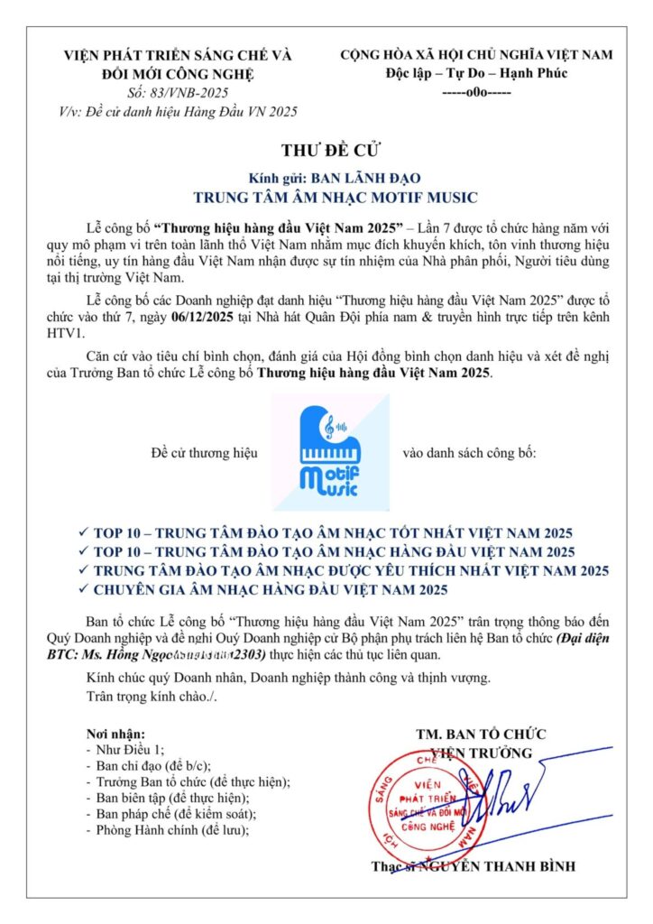 Trung Tâm Âm Nhạc tốt nhất Việt Nam