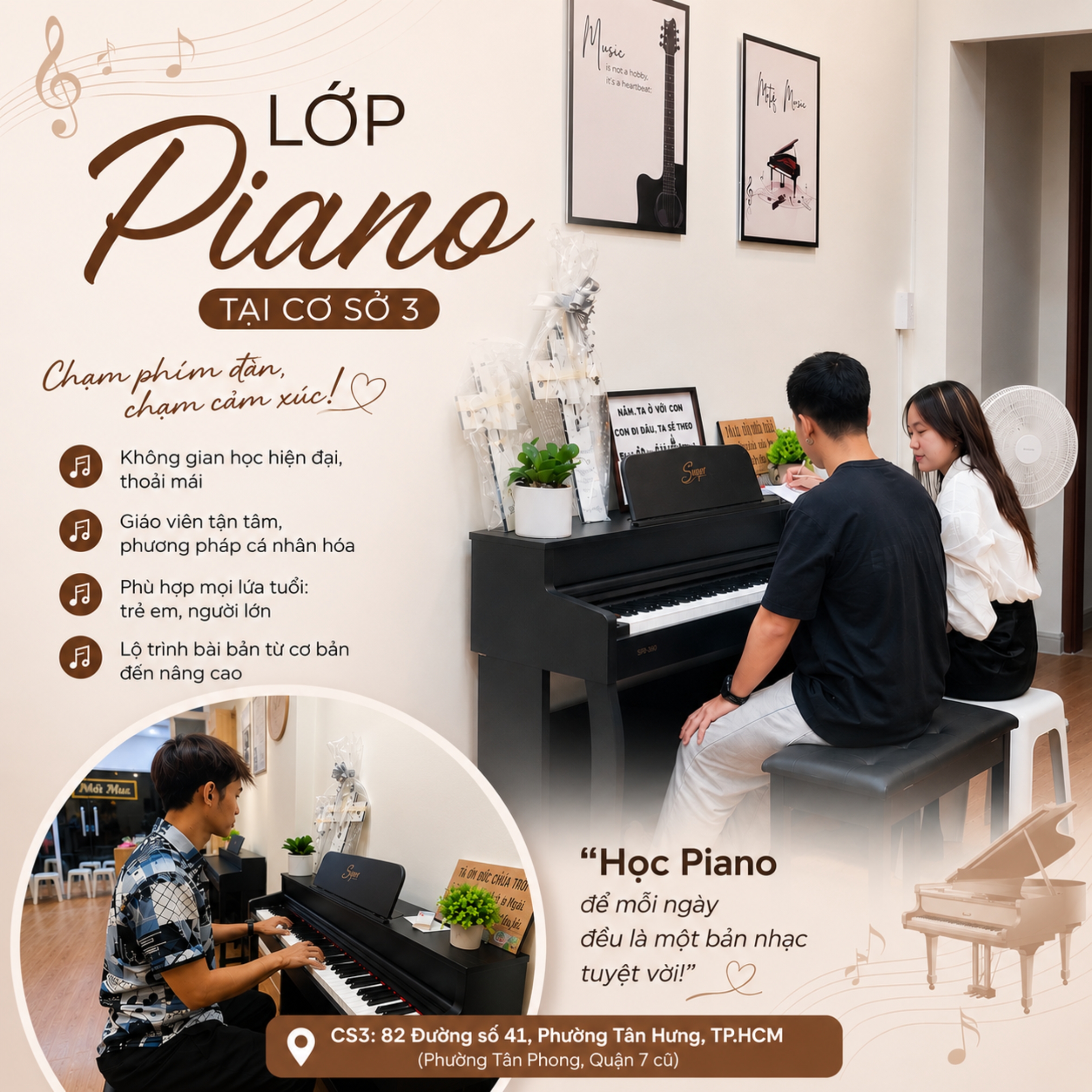 lớp Piano Quận 7 cs3